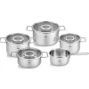 Fissler Pure Collection Pannenset met Glasdeksels, 5-delig