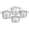 Fissler Pure Collection Pannenset met RVS Deksels, 4-delig
