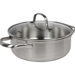 Fissler San Francisco Kookpan Laag met Glasdeksel, 20cm