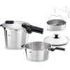 Fissler Vitaquick Premium Snelkookset met Glasdeksel en Inzet, 3,5L / 6L