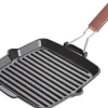 Fontignac Grillpan met Inklapbare Steel, 24x24cm gietijzer