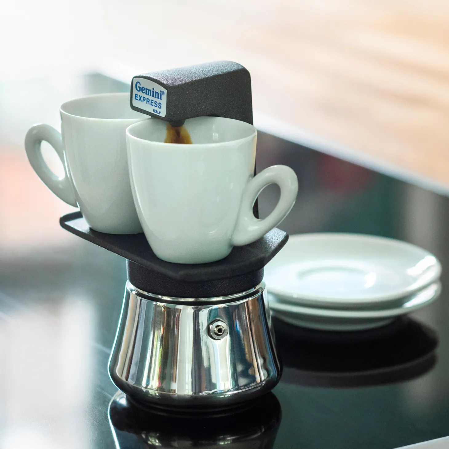 Gemini Express Percolator Koffieset, 2-kops zwart