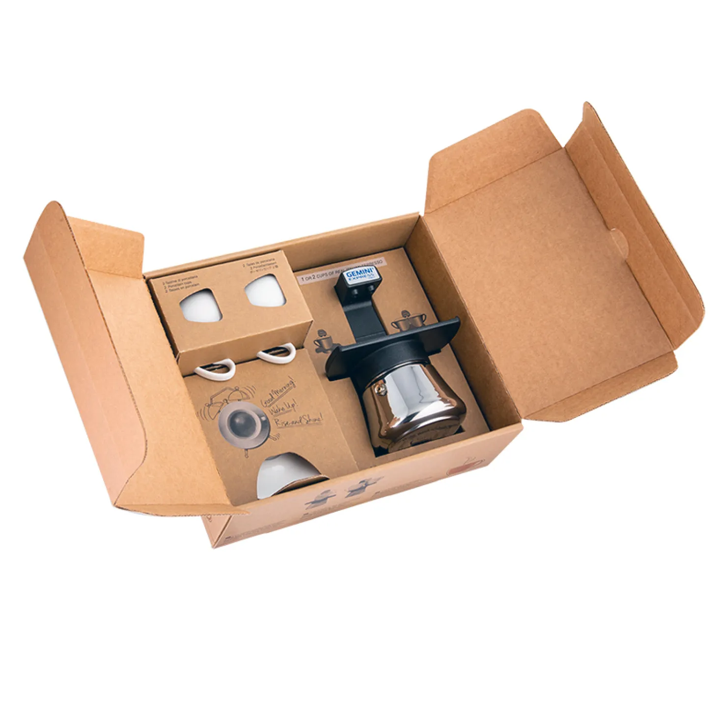 Gemini Express Percolator Koffieset, 2-kops zwart