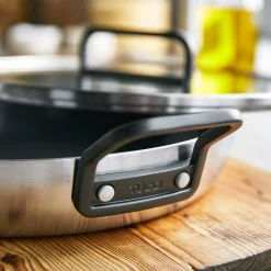 Greenpan Stanley Tucci Tri-Ply Koekenpan met Glasdeksel, 30cm RVS