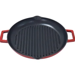 Grillpan met Grepen Gietijzer, 31cm rood