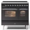 ILVE Nostalgie Inductiefornuis PD096NE3/MGC, 90cm grafiet mat
