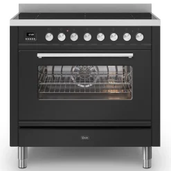 ILVE Professional Plus Inductiefornuis PI096WE3/MG, 90cm grafiet mat