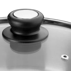 Inoxibar Forma Kookpan Laag met Glasdeksel, 14cm