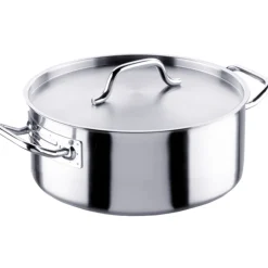 Inoxibar Professional Line Kookpan Laag met Deksel, 32cm