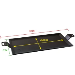 Kockums Jernverk Grillplaat, 63x27cm carbonstaal