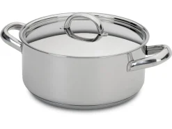 Kookpunt Lage Kookpan met RVS Deksel, 16cm