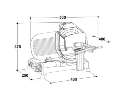 Kookpunt Luxury Snijmachine, 25cm crême