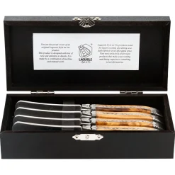 Laguiole Style de Vie Botermessen, 4-delig olijfhout