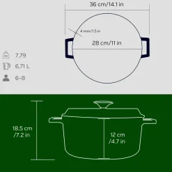 LAVA Premium Braadpan, 28cm groen