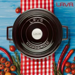 LAVA Premium Braadpan, 28cm aubergine
