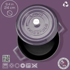 LAVA Premium Braadpan, 20cm paars