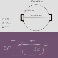 LAVA Premium Braadpan, 20cm paars