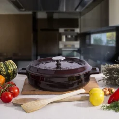LAVA Premium Braadpan Laag, 28cm aubergine