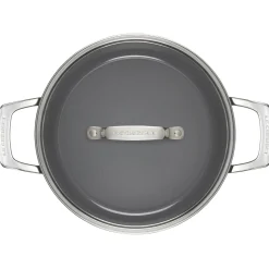 Le Creuset Essential Non-Stick Ceramic Kookpan met Glasdeksel, 20cm