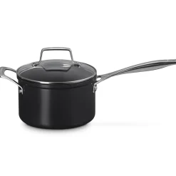 Le Creuset Essential Non-Stick Ceramic Steelpan met Glasdeksel, 18cm