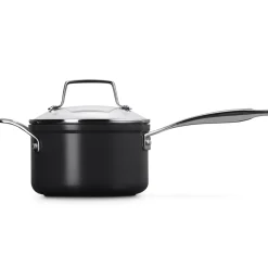 Le Creuset Essential Non-Stick Ceramic Steelpan met Glasdeksel, 16cm