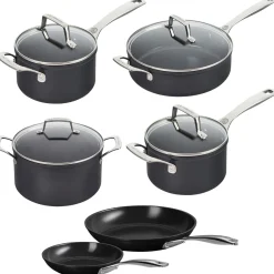 Le Creuset Essential Non-Stick Ceramic Pannenset, 6-delig
