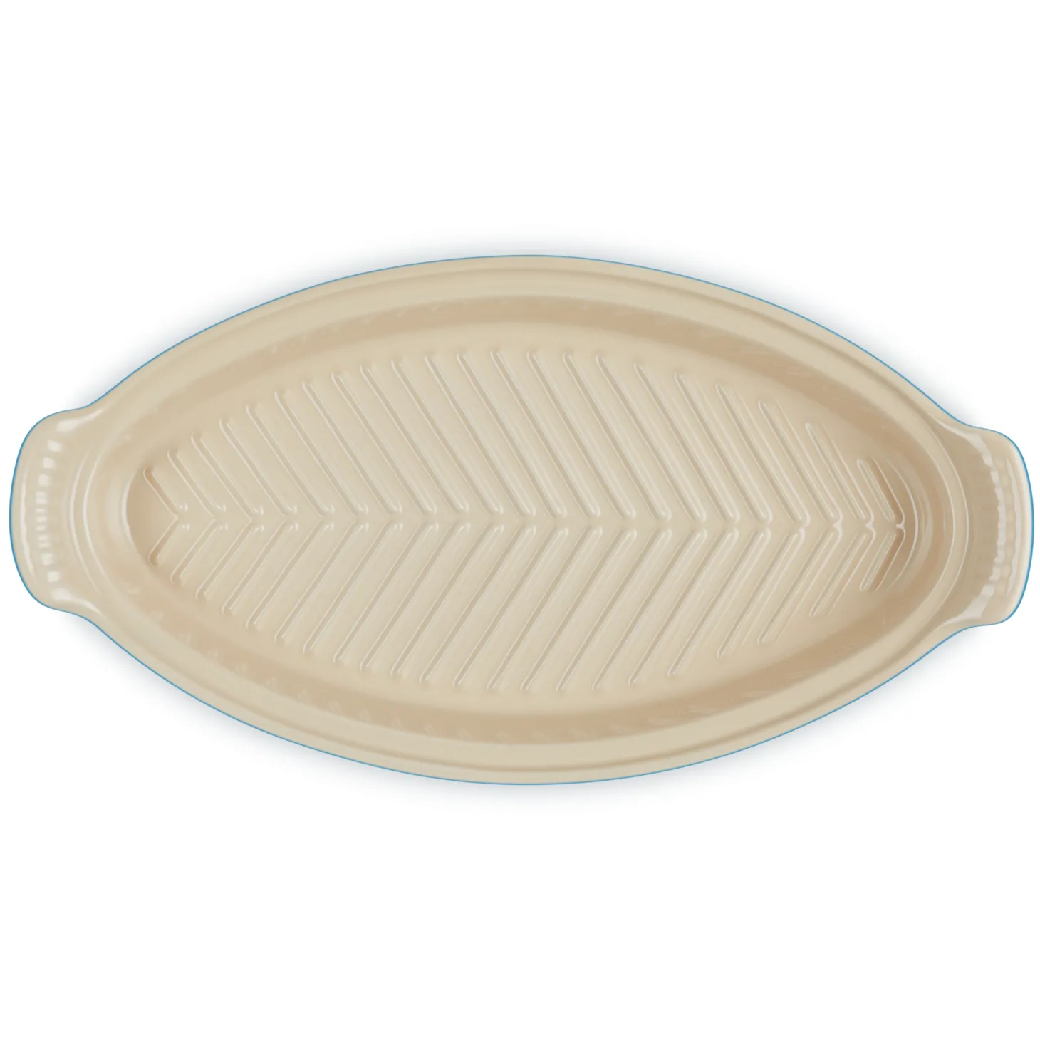 Le Creuset Heritage Ovenschaal met Deksel Vis, 1,6L azure