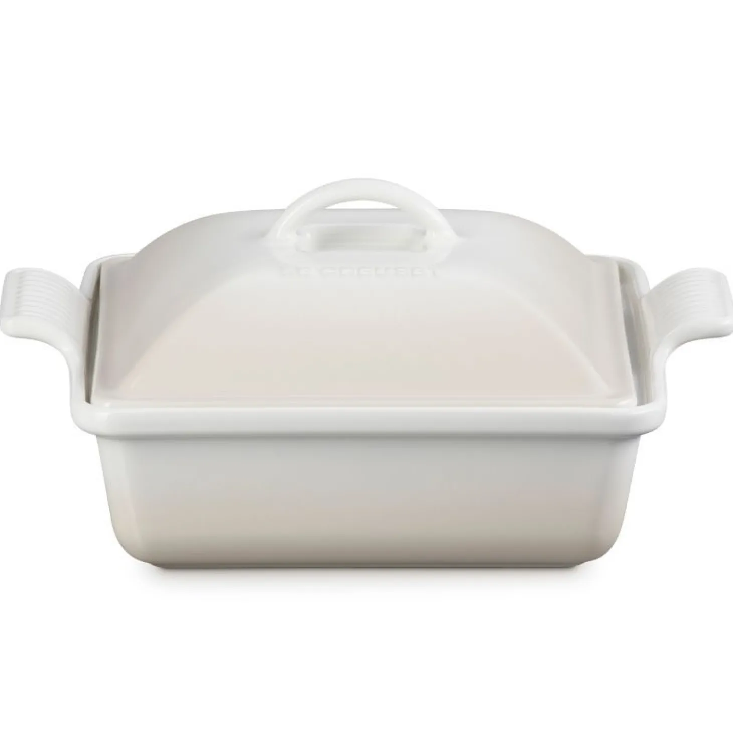 Le Creuset Heritage Ovenschaal met Deksel Vierkant, 23cm meringue