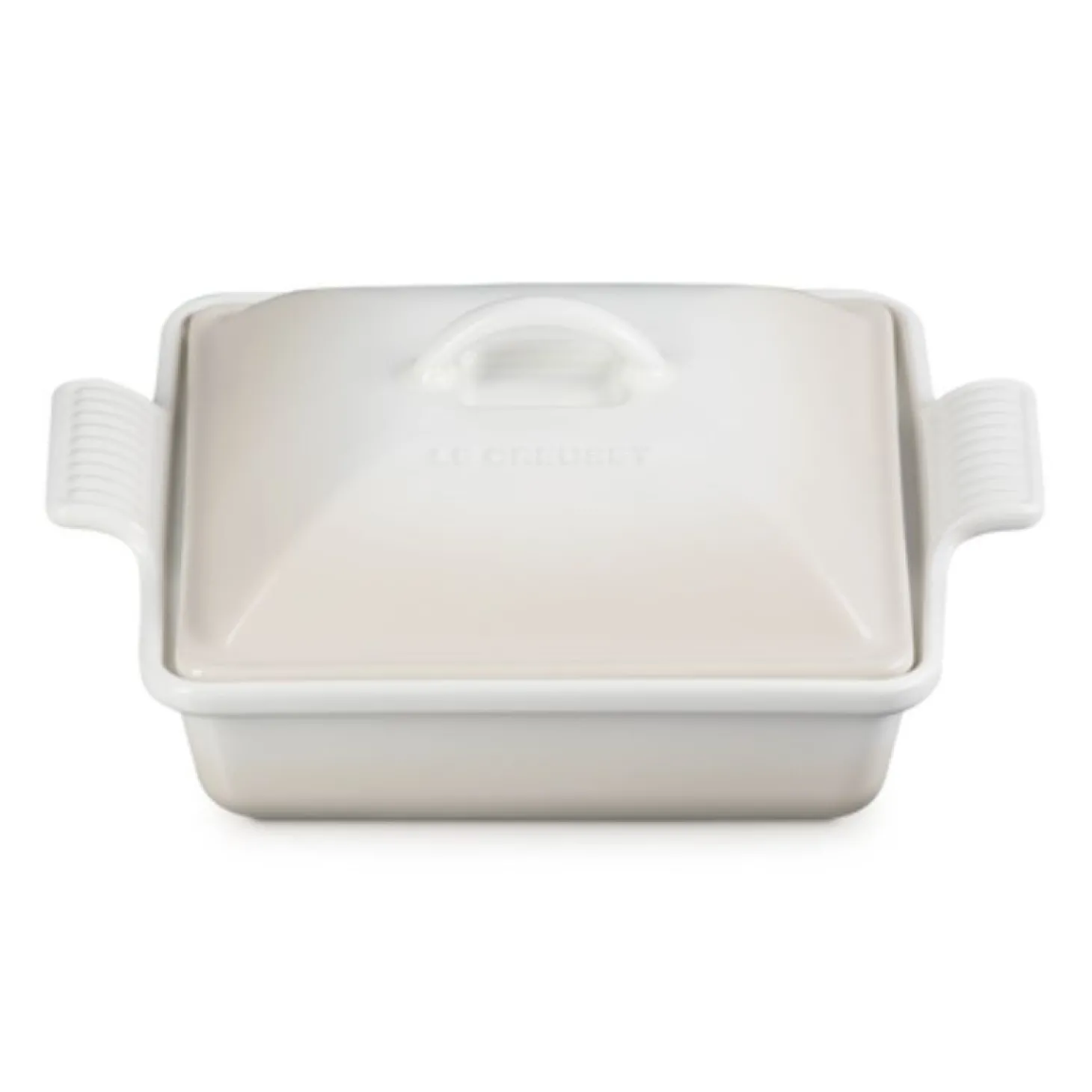 Le Creuset Heritage Ovenschaal met Deksel Vierkant, 23cm meringue