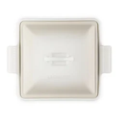 Le Creuset Heritage Ovenschaal met Deksel Vierkant, 23cm meringue