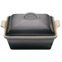 Le Creuset Heritage Ovenschaal met Deksel Vierkant, 23cm flint