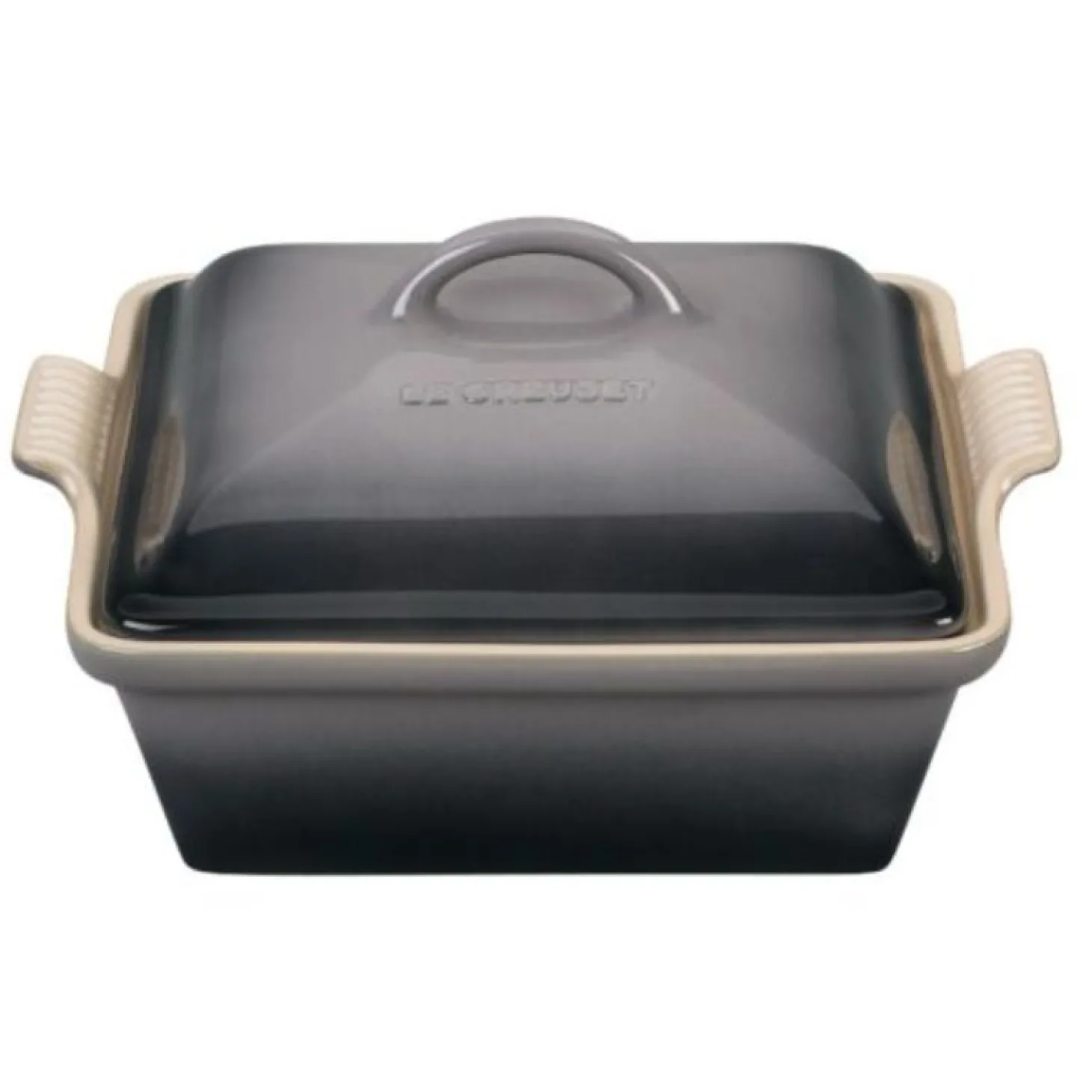 Le Creuset Heritage Ovenschaal met Deksel Vierkant, 23cm flint