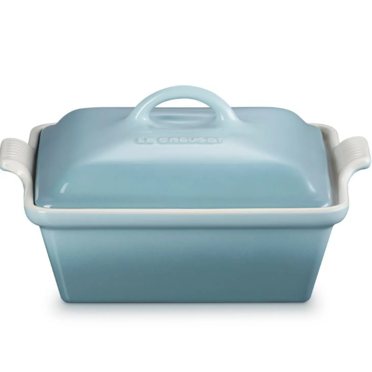 Le Creuset Heritage Ovenschaal met Deksel Vierkant, 23cm sea salt