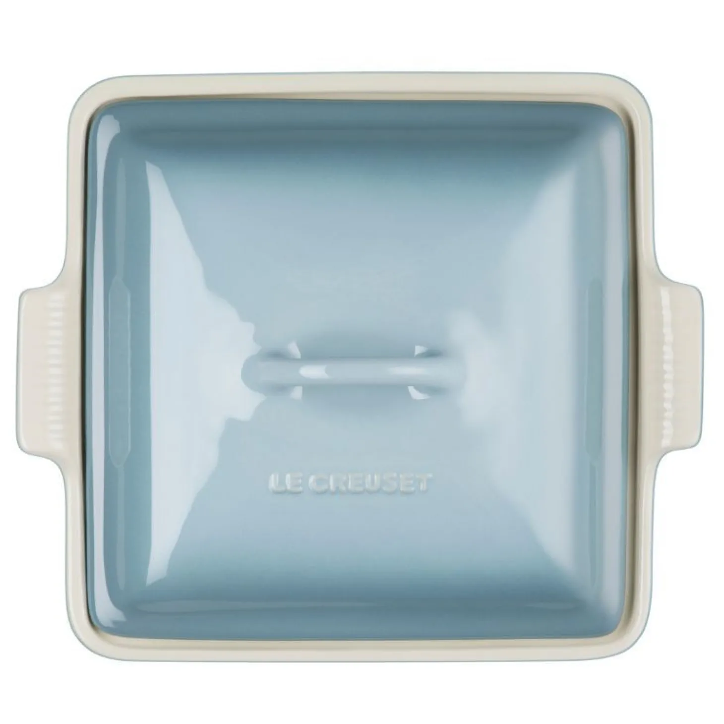Le Creuset Heritage Ovenschaal met Deksel Vierkant, 23cm sea salt