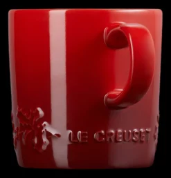Le Creuset Holly Collection Mok, 0,35L kersenrood