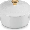 Le Creuset Holly Collection Mini Cocotte met Deksel, 10cm white