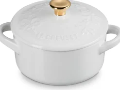 Le Creuset Holly Collection Mini Cocotte met Deksel, 10cm white
