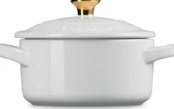 Le Creuset Holly Collection Mini Cocotte met Deksel, 10cm white