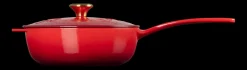 Le Creuset Holly Collection Steelpan met Deksel, 21cm kersenrood