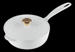 Le Creuset Holly Collection Steelpan met Deksel, 21cm katoen