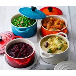 Le Creuset Mini Cocotte met Deksel, 10cm oranjerood