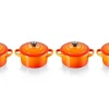 Le Creuset Mini Cocotteset, 4-delig oranjerood