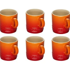 Le Creuset Mokkenset, 6-delig oranjerood