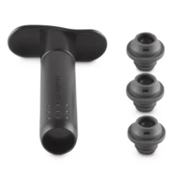Le Creuset Screwpull Wijnpomp met 3 Stoppers WA-137, matzwart