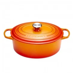 Le Creuset Signature Braadpan Ovaal, 35cm oranjerood