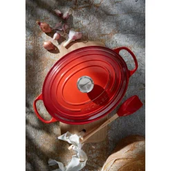 Le Creuset Signature Braadpan Ovaal, 33cm kersenrood