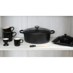 Le Creuset Signature Braadpan Ovaal, 31cm mat zwart