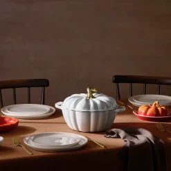 Le Creuset Signature Braadpan Pompoen, 24cm wit