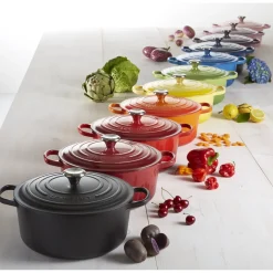 Le Creuset Signature Braadpan, 24cm kersenrood