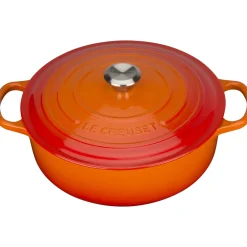Le Creuset Signature Braadpan Laag, 30cm oranjerood